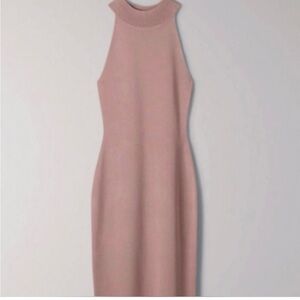 Aritzia dress Babaton dress| McKenna Knit Halter Dress | Size S | Nude | Bodycon